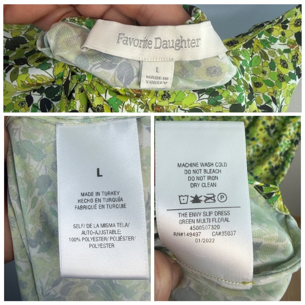 Favorite Daughter The Envy Slip Dress Lg Midi
Relaxed Fit Slinky Green Floral - Picture 16 of 16